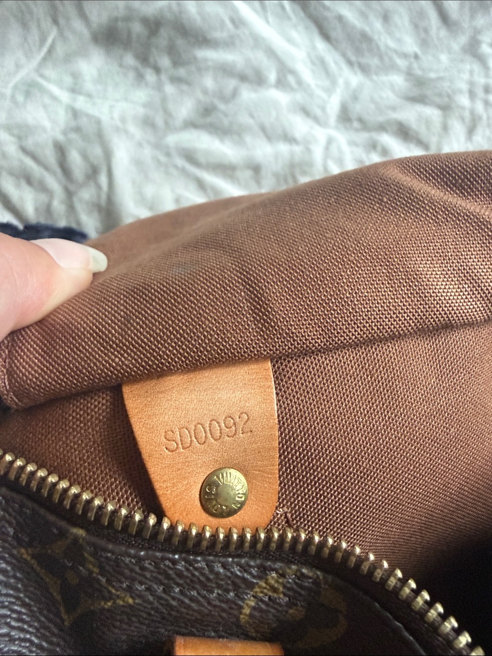 Louis Vuitton Monogram Canvas Satchel in Brown and Tan - Picture 11 of 11